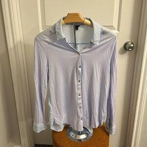 Ann Taylor mixed media button‎ down, size M